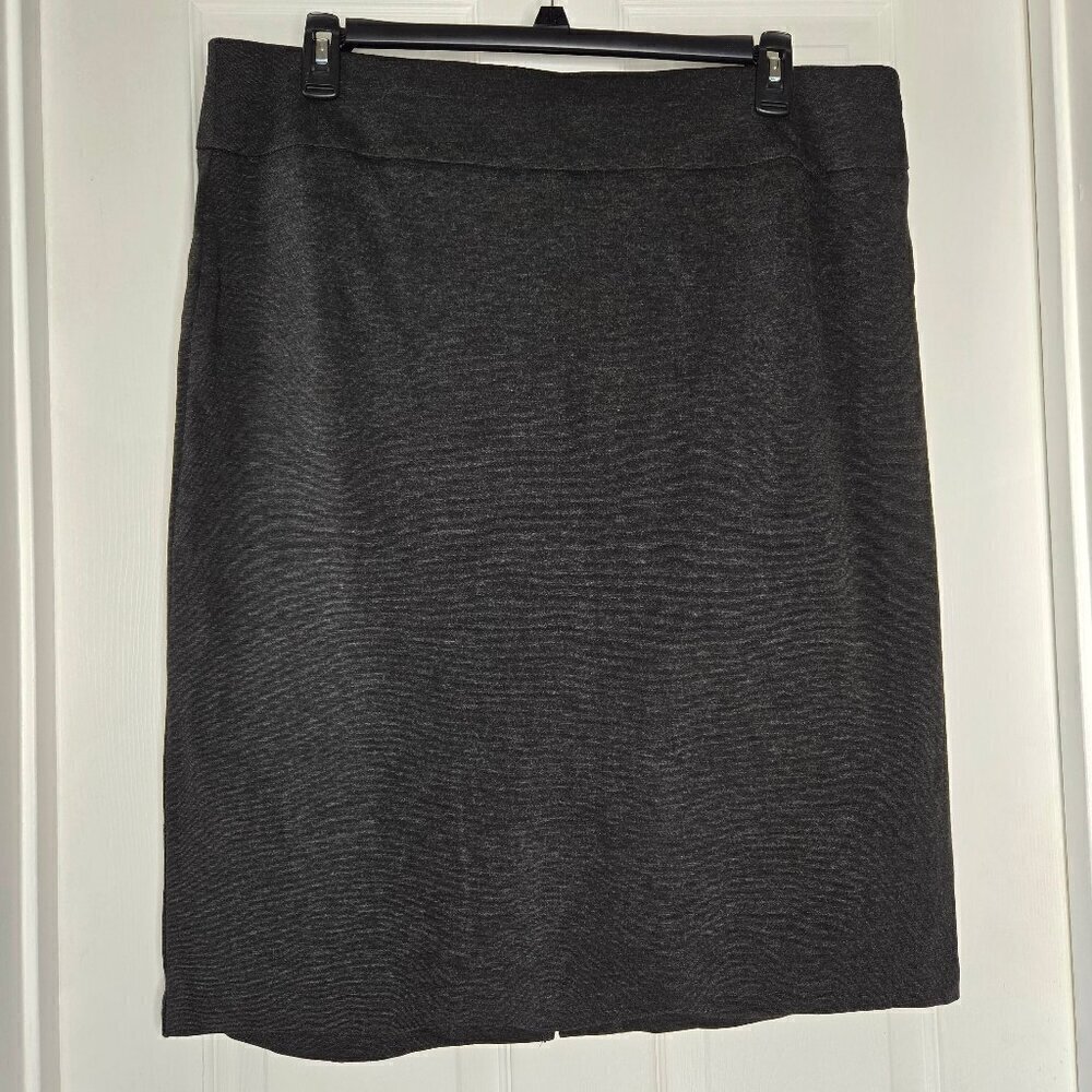 Ashley Stewart Charcoal Gray Pull On Stretch Skirt Plus Size 20